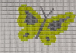 Kunststoff-Fliegenvorhang mit 2 gelben Schmetterlingen