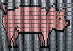 Kunststoff-Fliegenvorhang mit Schwein